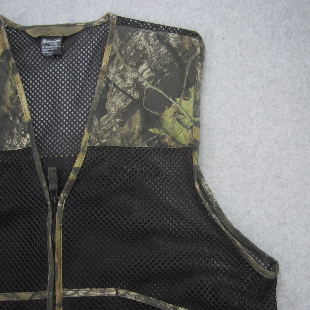 Quail Unlimited Mens Large Mesh Hunting Vest Mossy‎ Oak Break Up Camo Shooting - Picture 4 of 13